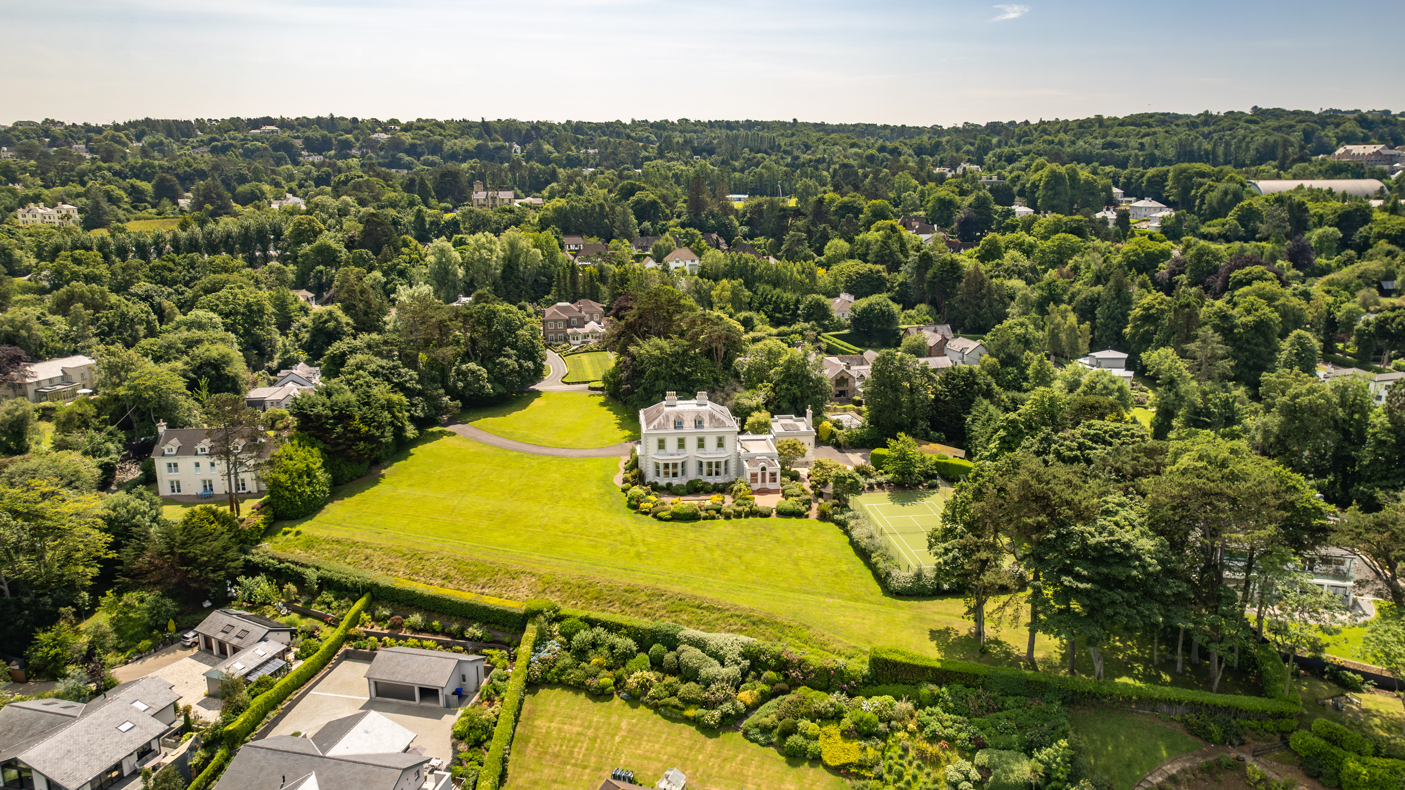 Aerial view of grounds