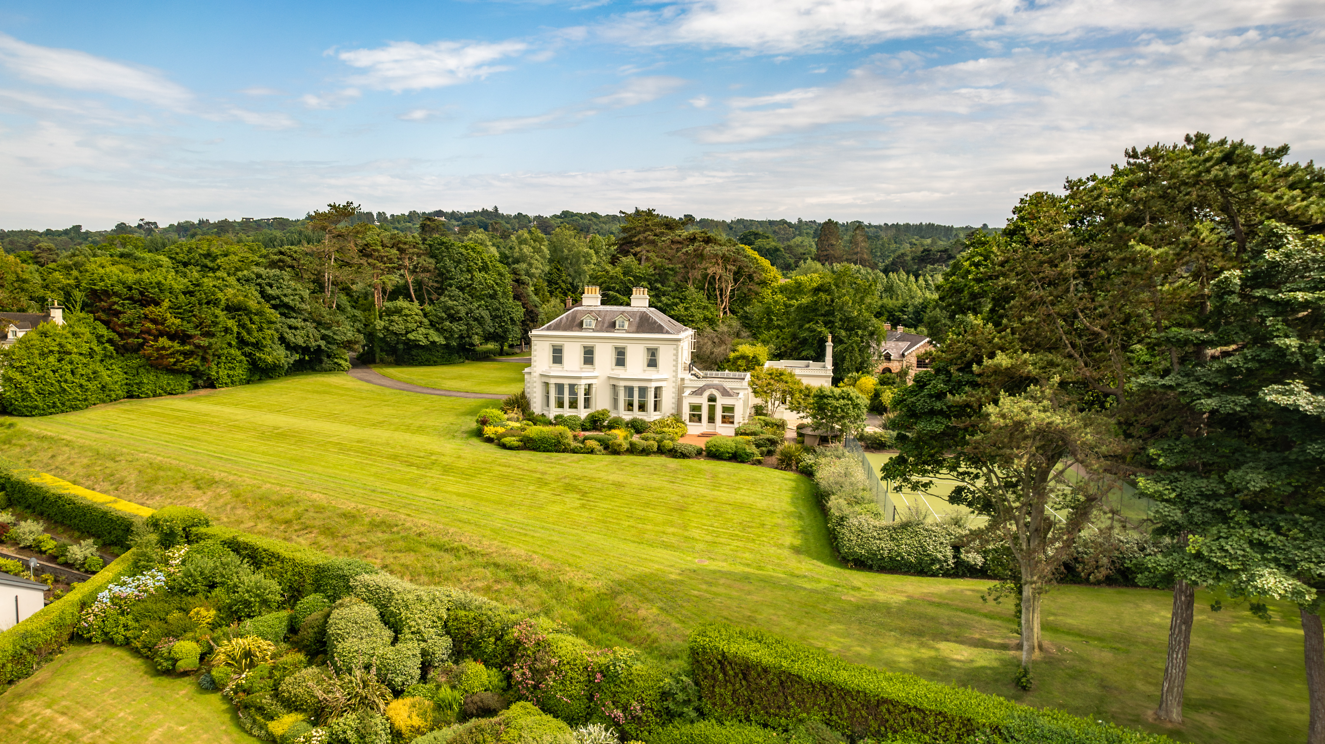 Aerial view of estate