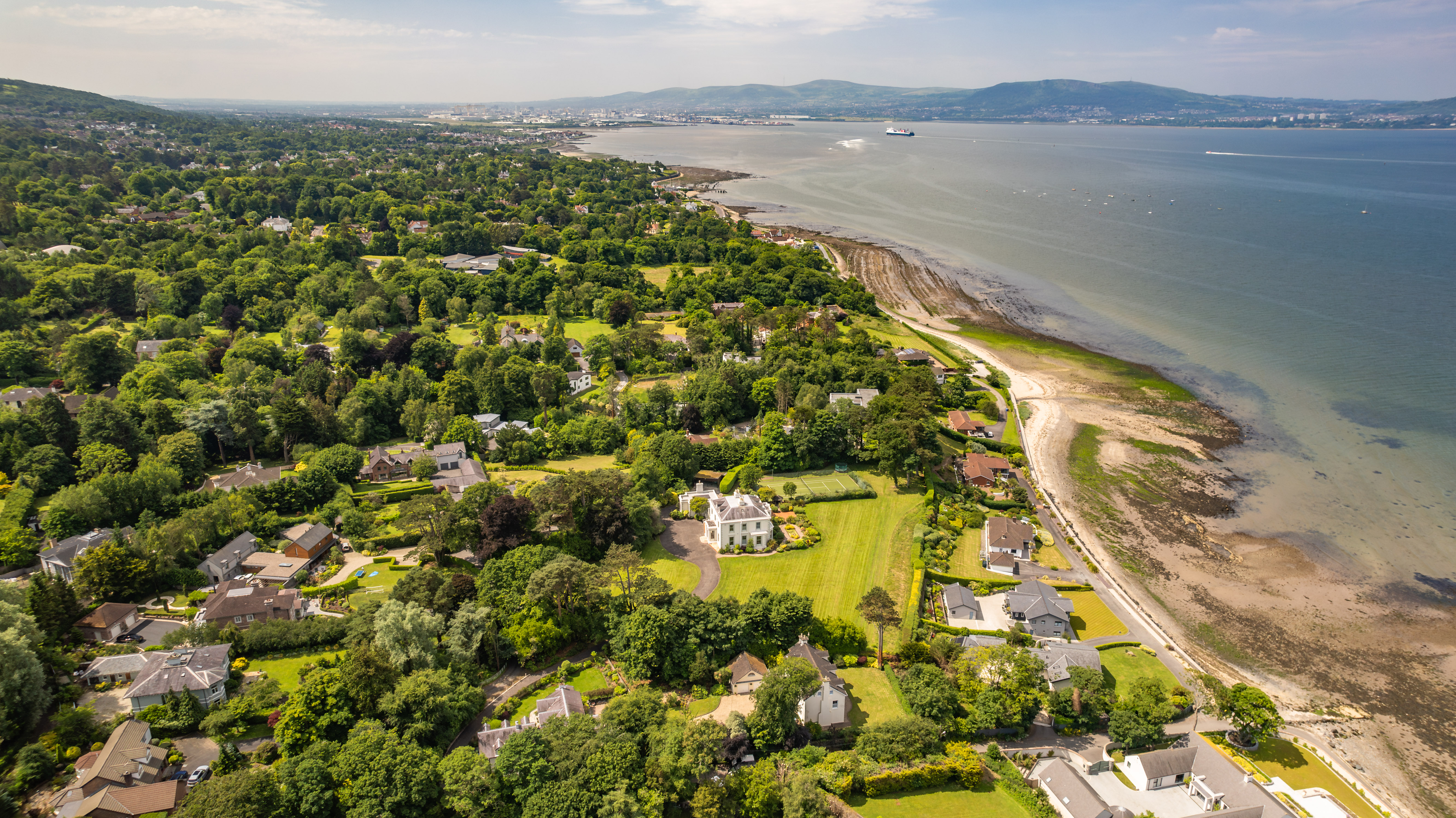 Aerial coastal view