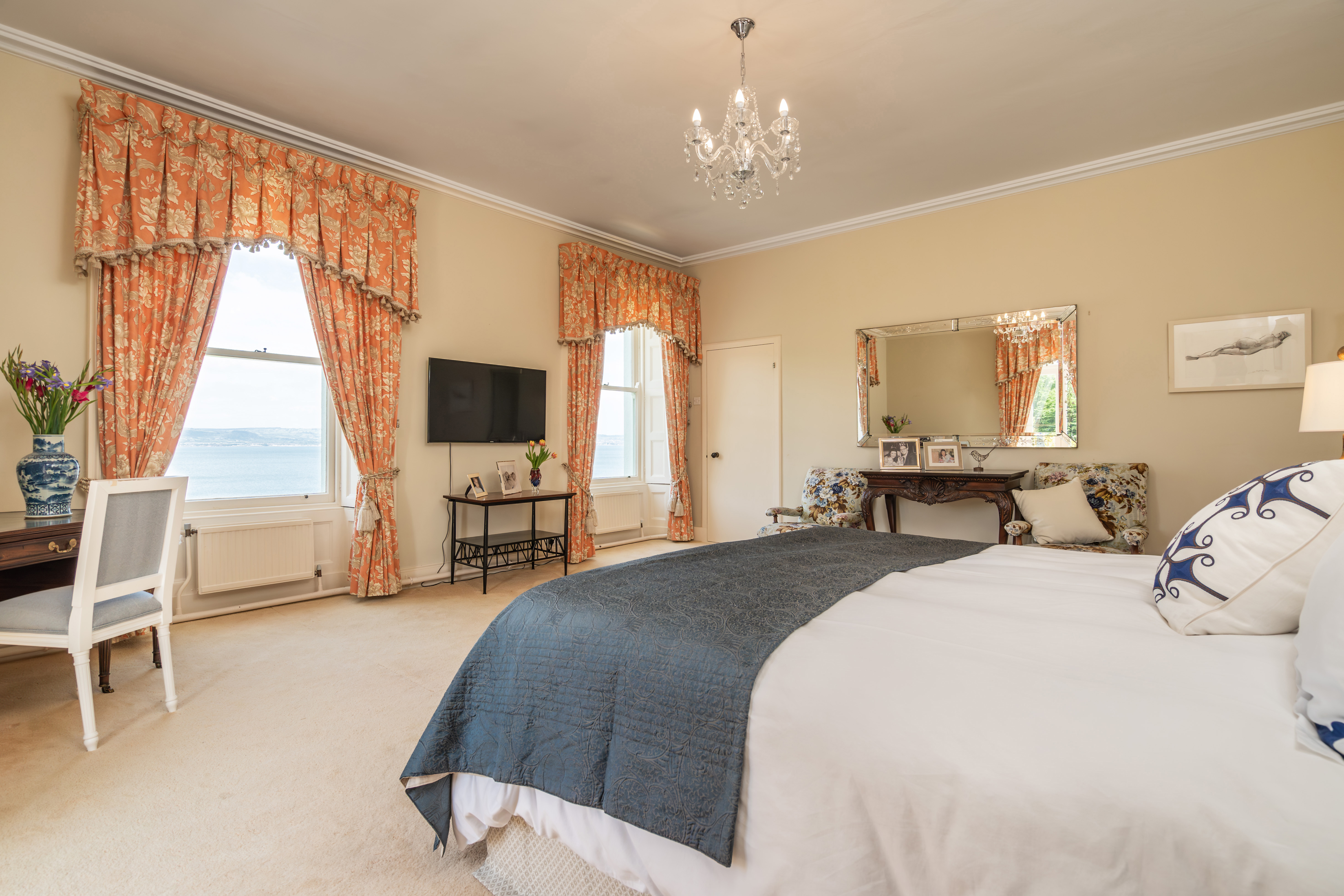 Master bedroom with Lough views